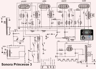 Sonora Princesse 3 schematic circuit diagram